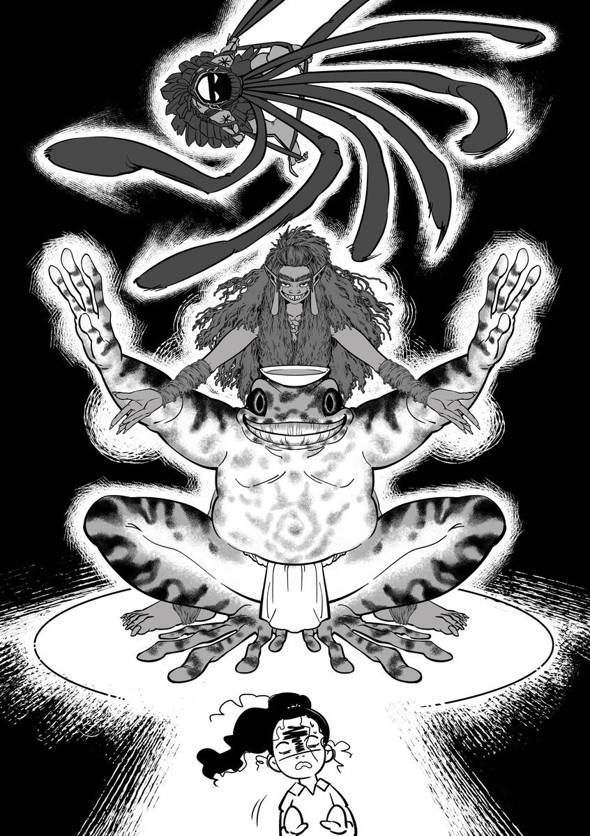 A Kijimuna, a Kenmun, and a Kappa vs One Girl in Middle School